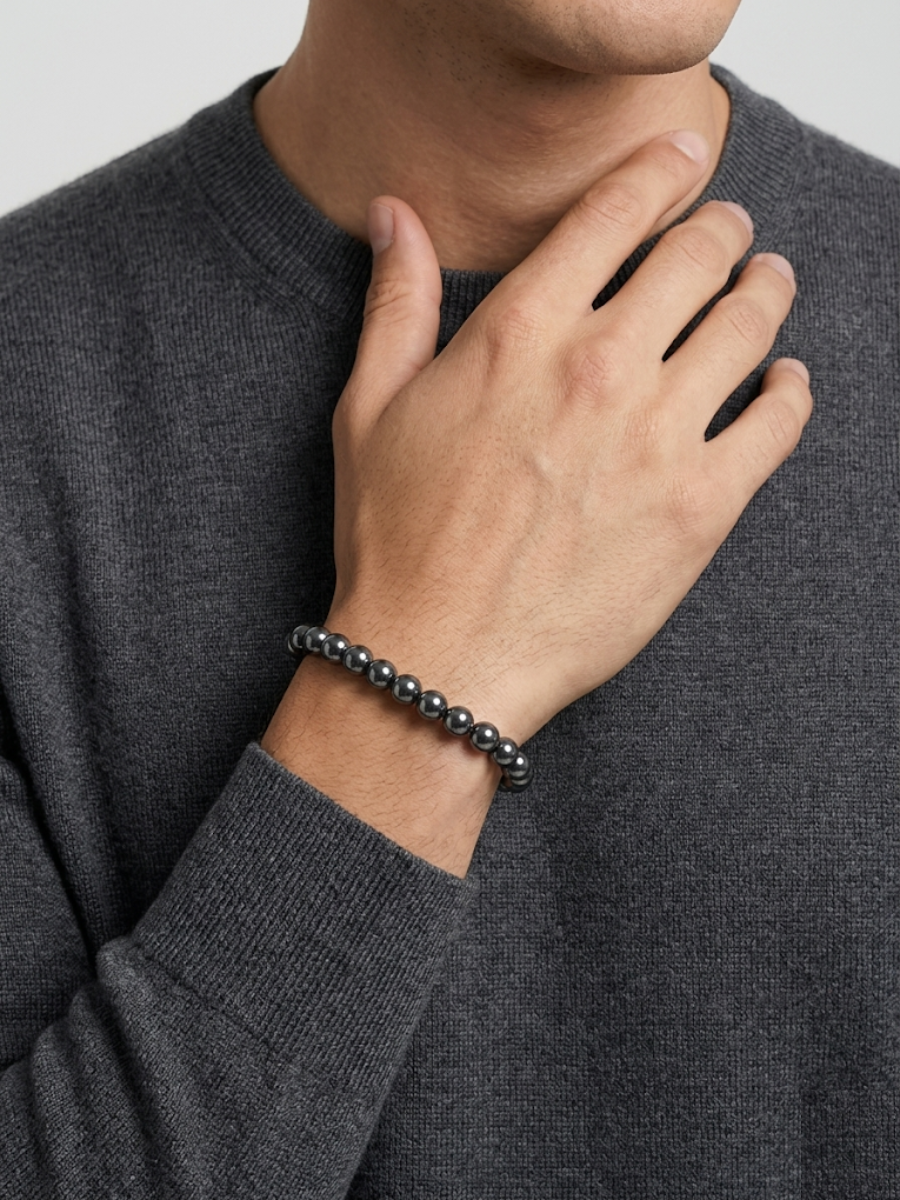 HEMATITE STONE BRACELET FOR MEN AND WOMEN - Image 3